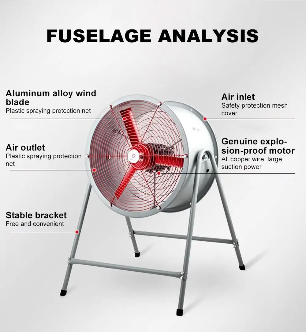 High Quality Air Blowers CBF Explosion-proof Axial Flow Fan Strong Ventilation Commercial 
