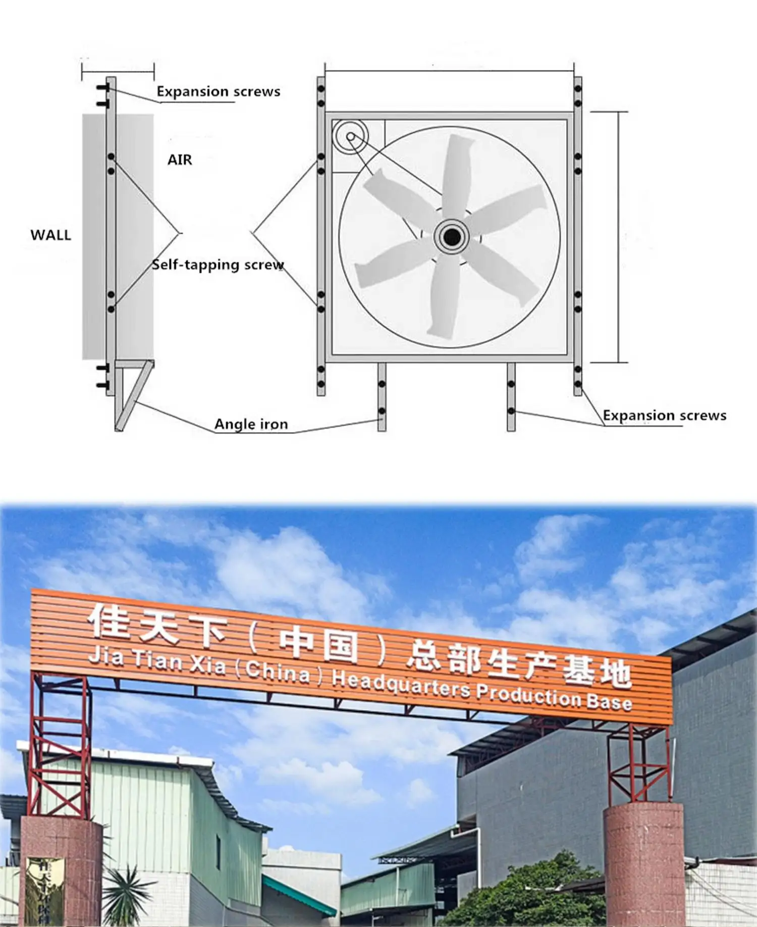 Negative-pressure Cooling Axial - Flow Fans for Ventilation and Temperature Reduction in P