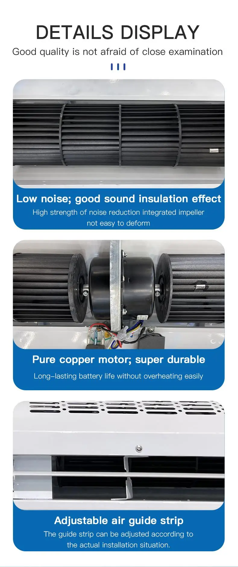 180W 110V Commercial Indoor 36 Inch 1200CFM Heated Air Curtain 2 Speeds Powerful Air Door 