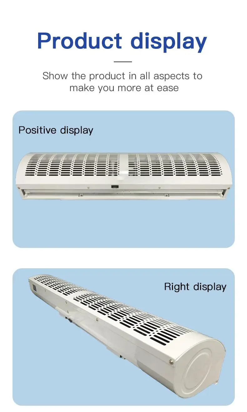 180W 110V Commercial Indoor 36 Inch 1200CFM Heated Air Curtain 2 Speeds Powerful Air Door 