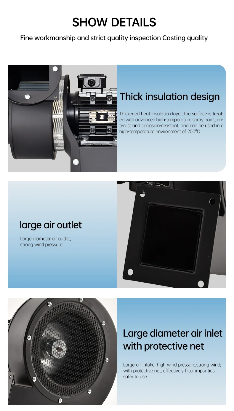 Hot Selling Factory Direct Multi-Wing Centrifugal Fan CY076 A/B 75mm 220V Heat Insulation 