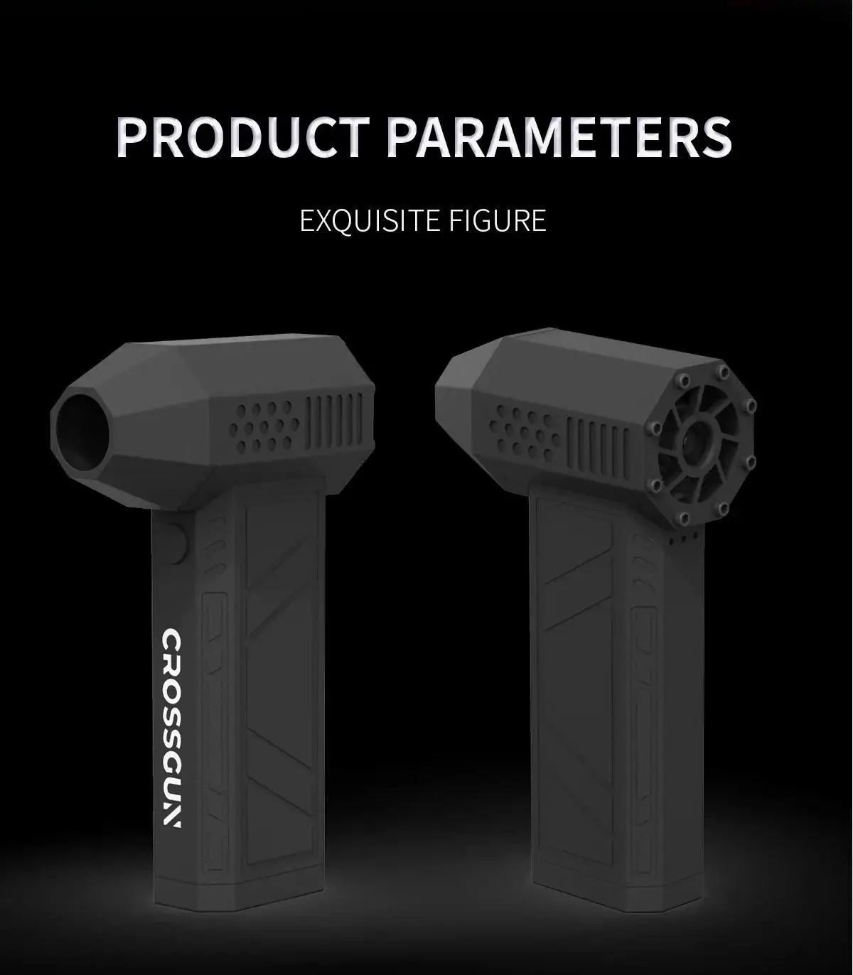 2025 CROSSGUN 130000rpm Mini Turbo Jet air Gun Compressed Air Duster Hammer Portable Hand 