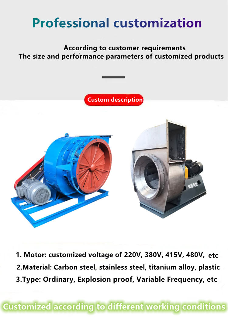 High Temperature Resistant Stainless Steel Industrial Centrifugal Exhaust Fan Blower