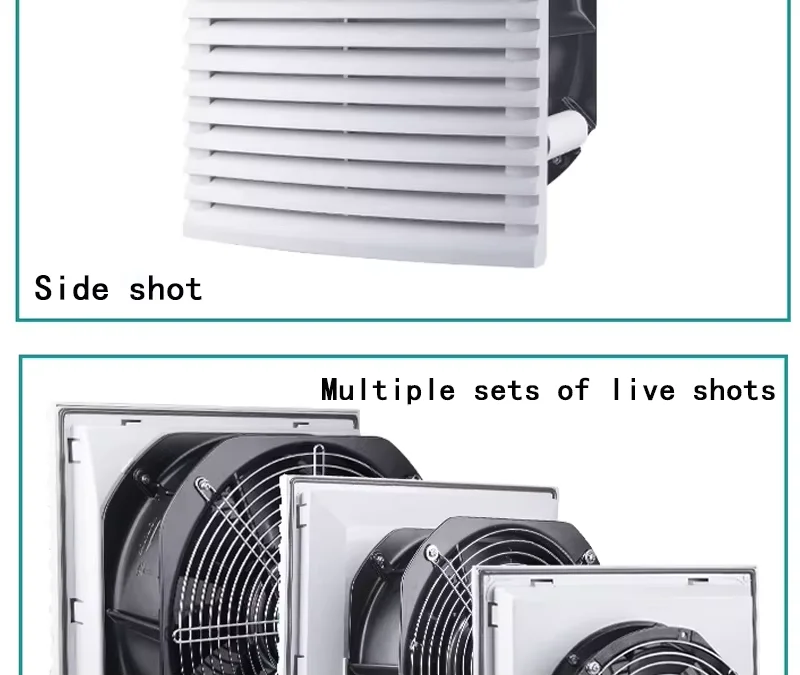 220V Shutter Window Cabinet Fan for Ventilation and Heat Dissipation Electrical Control Du