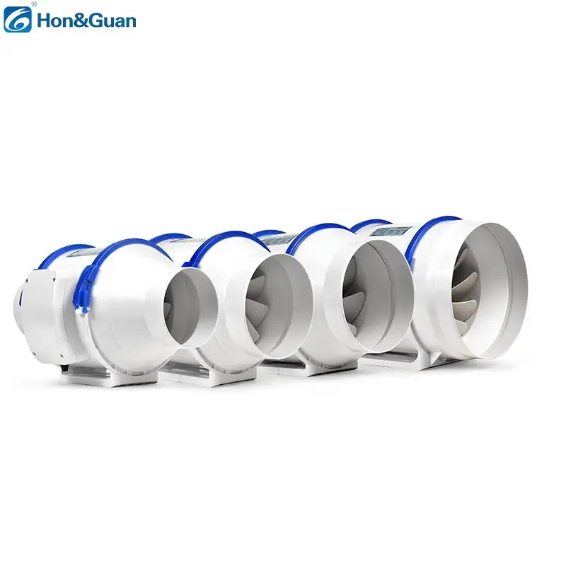 4 Inch Light Weight Big Airflow Mixed-flow Inline Duct Fan 220-240V Custom Made