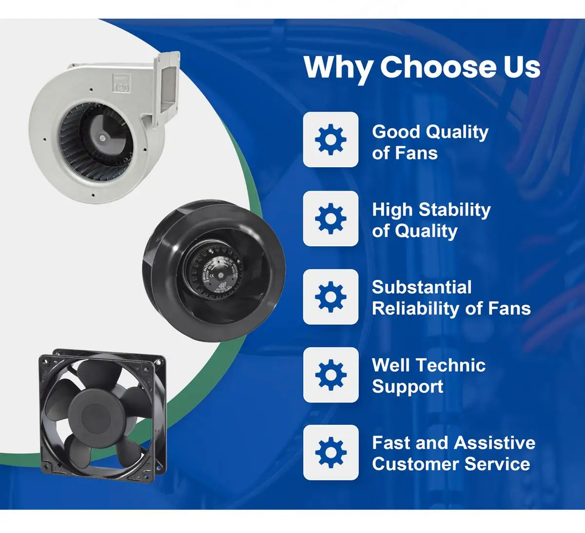 Mini Silent Inflatable Electronic Turbine Hot/Cold Air Blower with Dual Ball Bearing Wall 