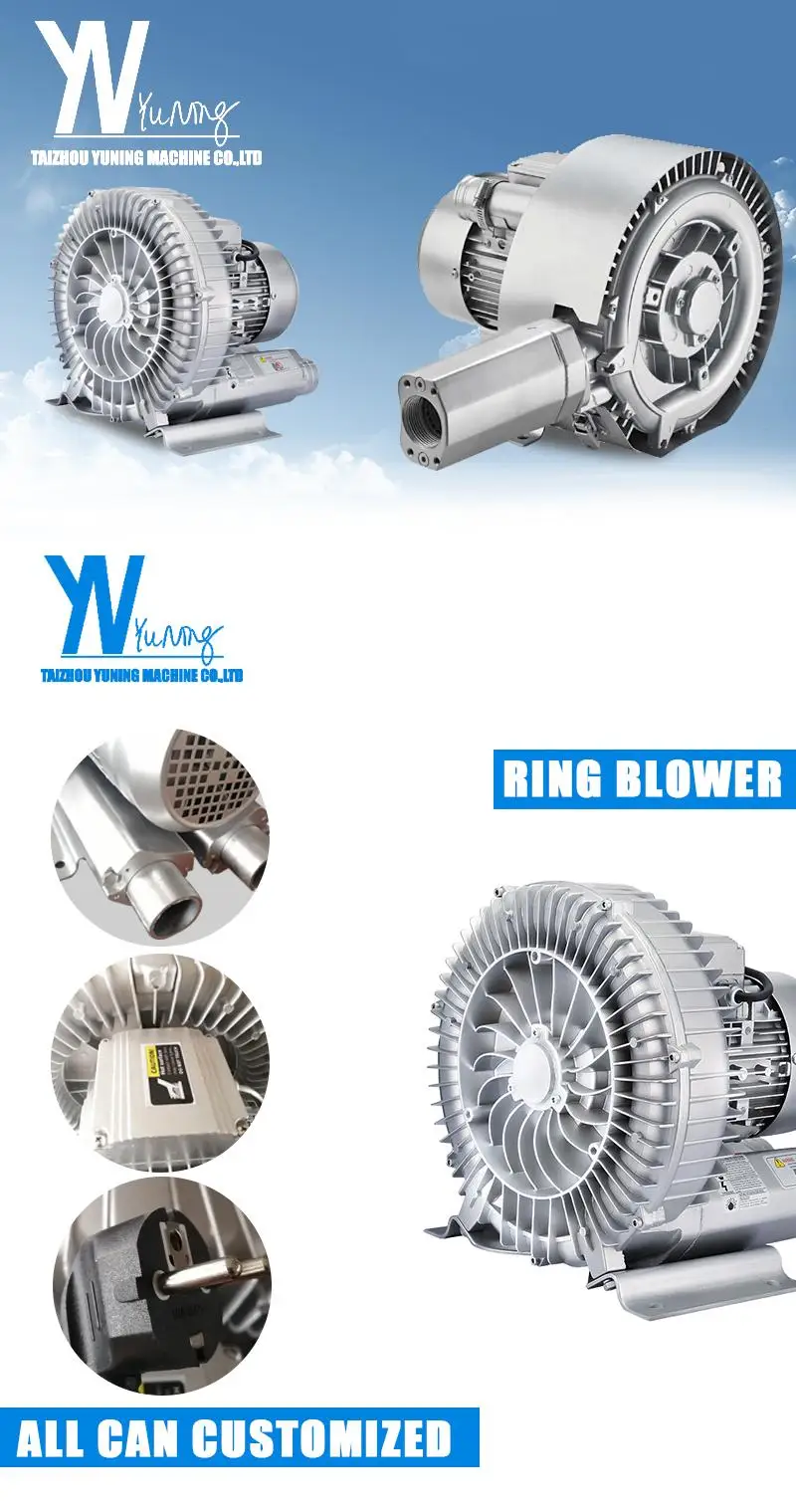 High Quality 1KW-30KW Air Pump Blower Ring Blower Motor Driven air Blower for Fish Pond Fa