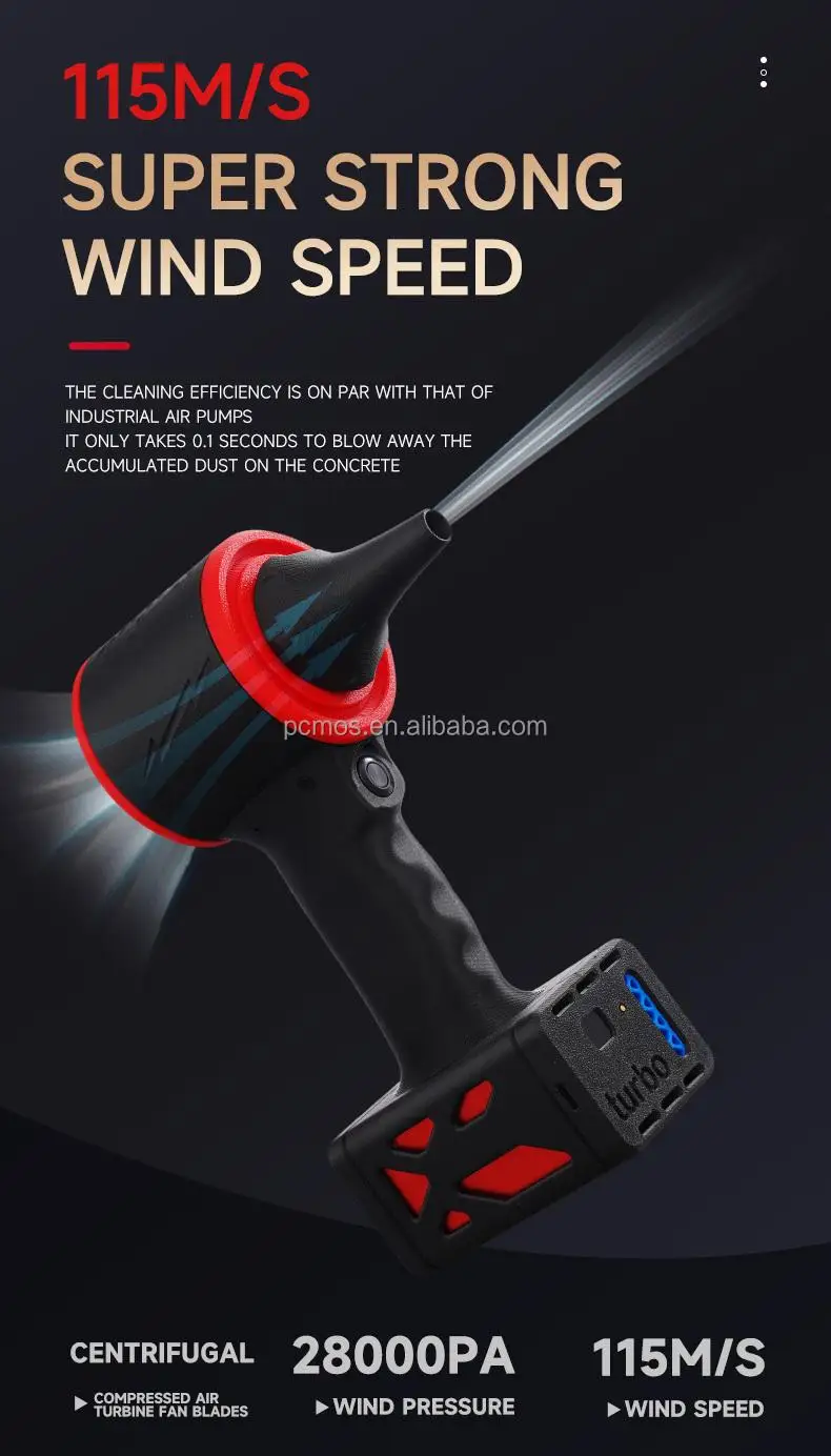 Multi-functional 20000mAh Blowing and Suction 115+M/S Brushless Motor Violent Fan Turbo Ai