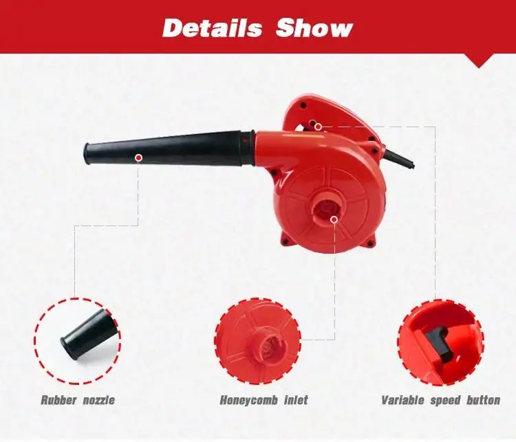 600W Computer Car Dust Leaf Grass Garden Yard Hand Held Electric Air Blower High Pressure 