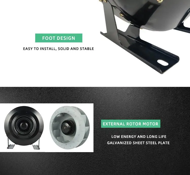 Kironmotor 150mm Metal Circular Duct in Line Fan Round Centrifugal in Line Duct Fan