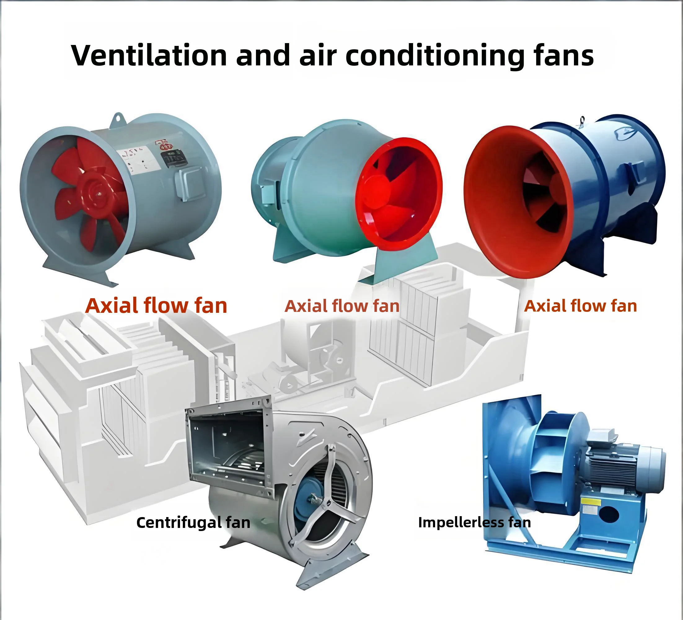 Customizable High-efficiency Explosion-proof Industrial Axial Fan Wall-mounted Duct Exhaus