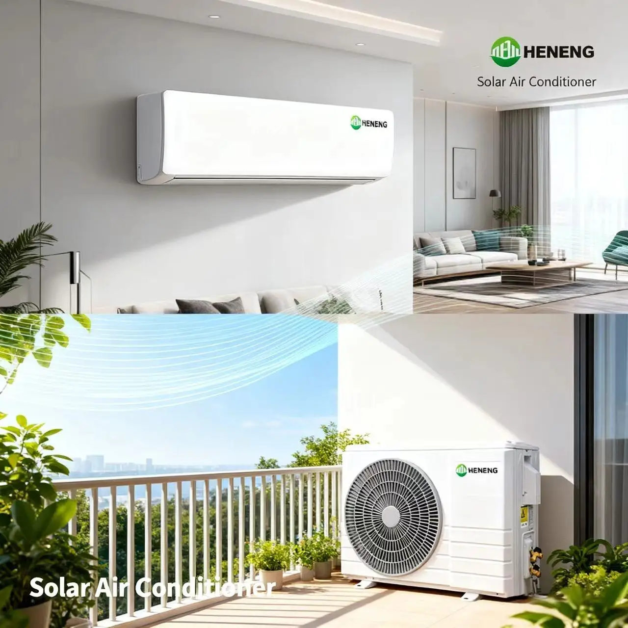 18000BTU DC48VSolar air Conditioner Household Energy Saving and Quiet Refrigeration and He