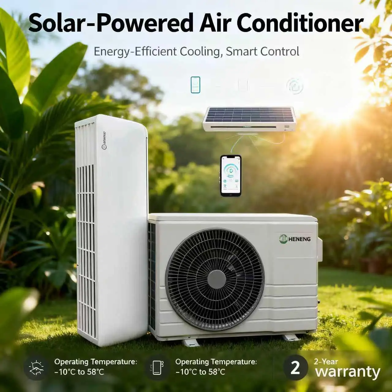 18000BTU DC48VSolar air Conditioner Household Energy Saving and Quiet Refrigeration and He