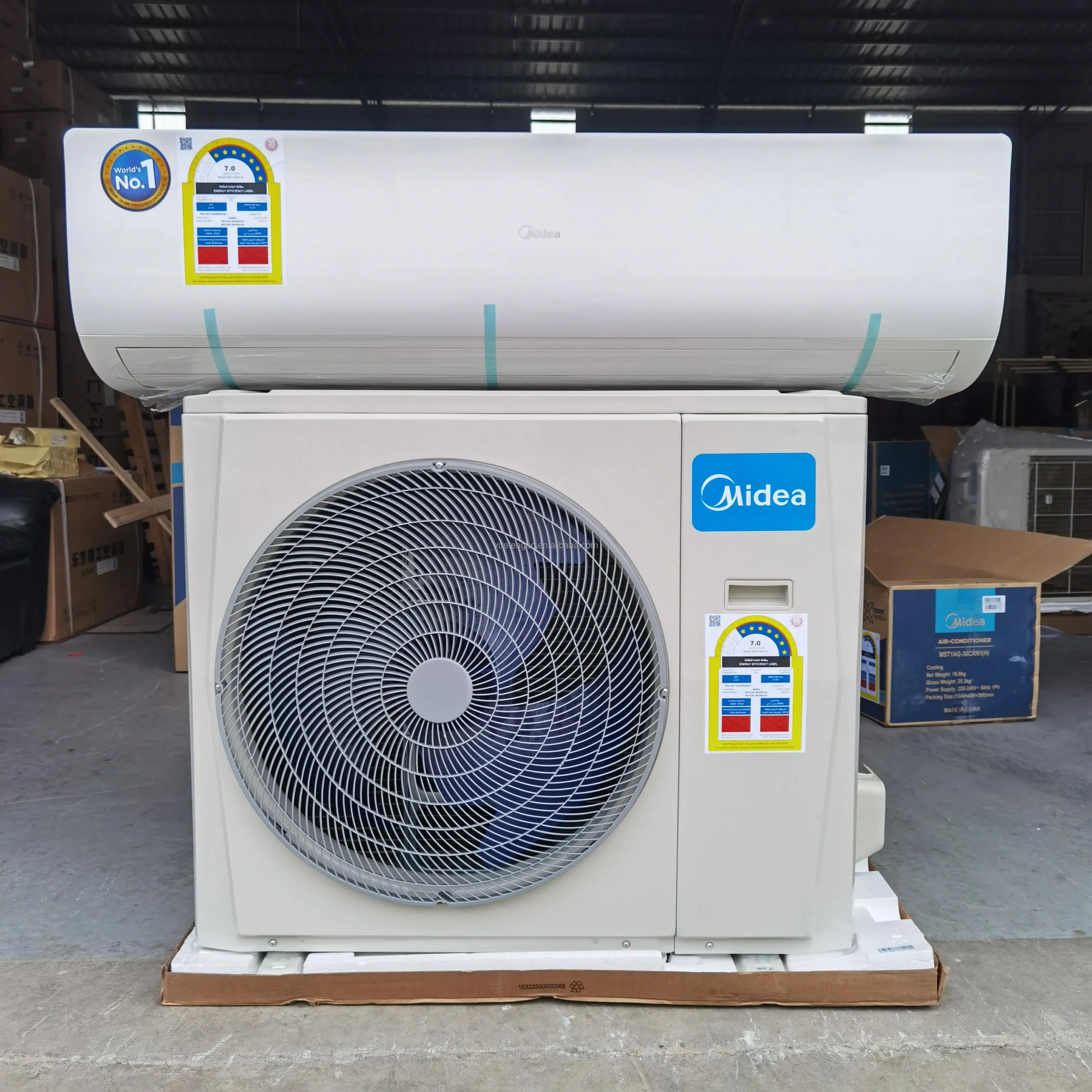 Midea Split air Conditioner 9K/12K/18K/24K/36K BTU Dc Inverter Heat Pump R32 A+++ High Eff