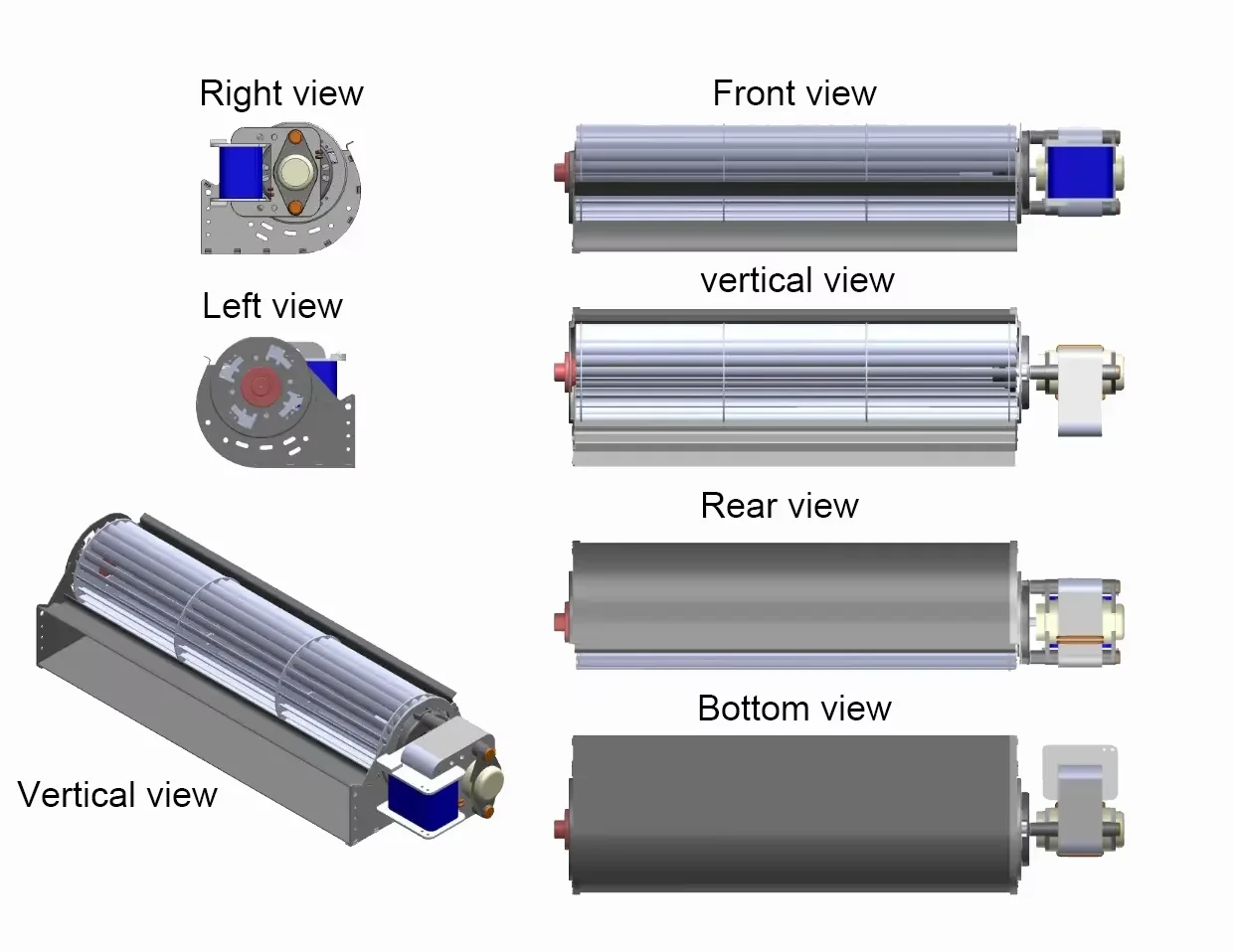 Custom 30mm AC Tangential Fan Air Curtain Cross Flow Fan Blower