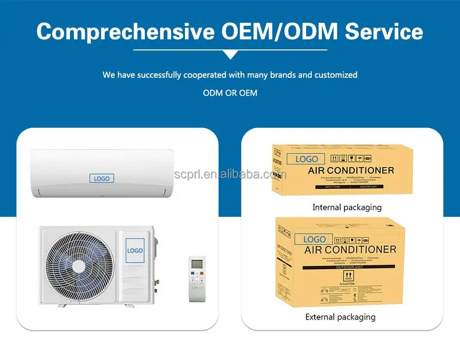 Wi-Fi Smart Split AC Aircon Unit 24000BTU 18000BTU 12000BTU 9000BTU Smart Air Conditioners