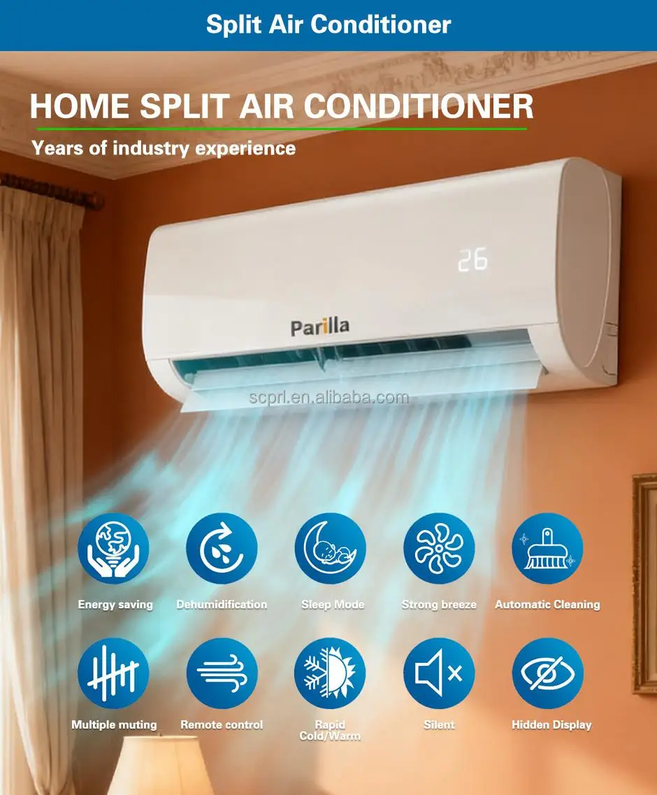 Wi-Fi Smart Split AC Aircon Unit 24000BTU 18000BTU 12000BTU 9000BTU Smart Air Conditioners