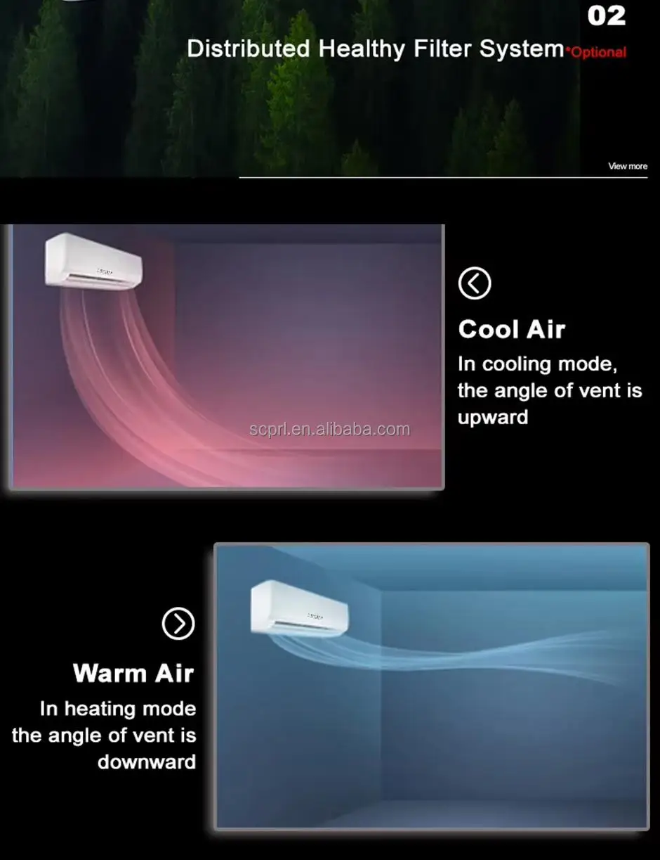 Wi-Fi Smart Split AC Aircon Unit 24000BTU 18000BTU 12000BTU 9000BTU Smart Air Conditioners