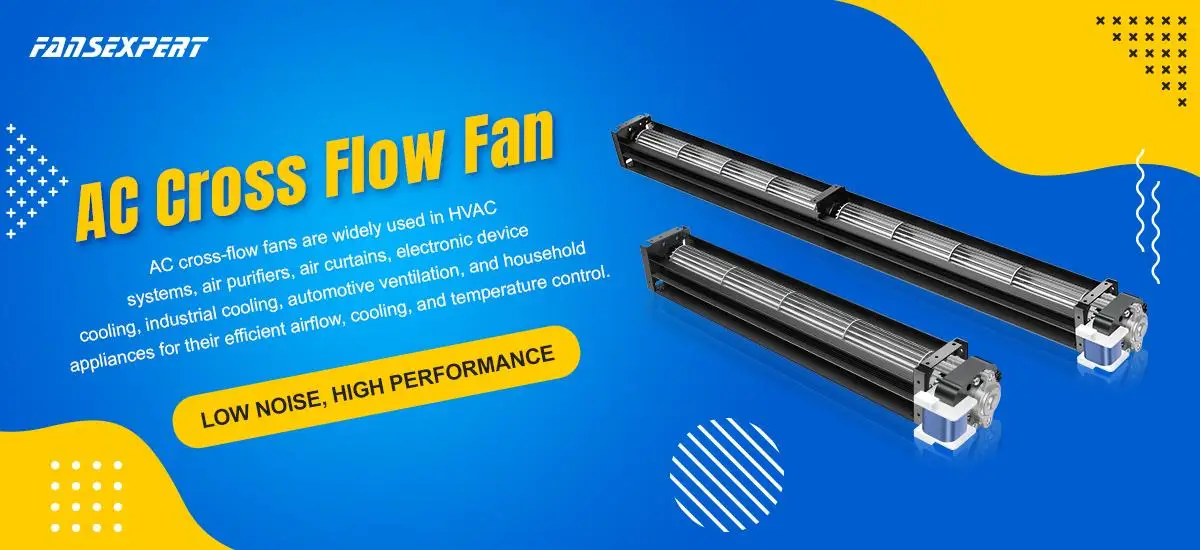 150mm Tangential Fan AC Tangential Fan 230V Aluminum Cross Flow 800-1100RPM Cfmhigh Speed 