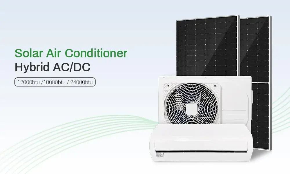 2024 New Solar Powered DEYE Air Conditioner OFF GRID DC 48V split hybrid portable AC/DC So