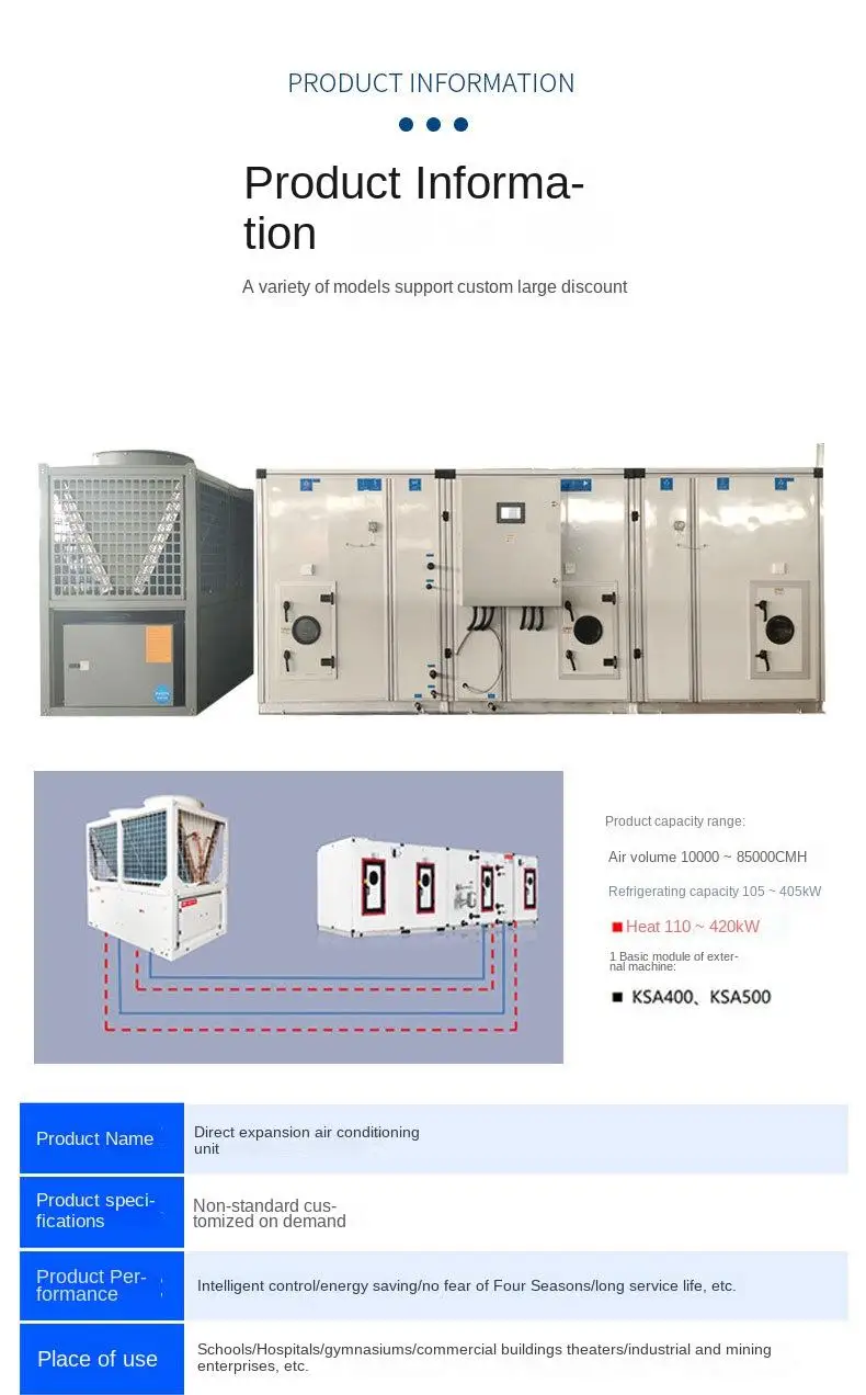 Accept OEM Unit Air Conditioning HVAC Air Cooled Rooftop Air Conditioner Unit