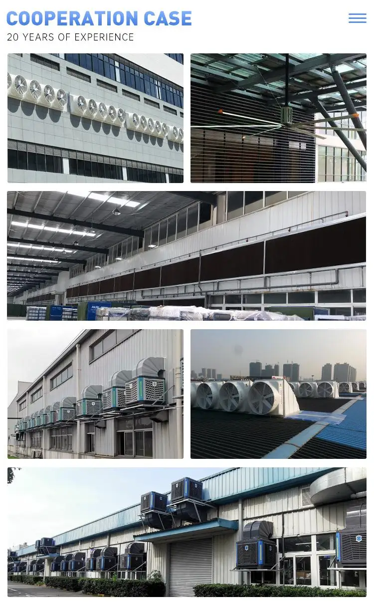 Double Axial Fan Split Unit Portable Evaporative Water Cooler Air Conditioner 20000m3/h