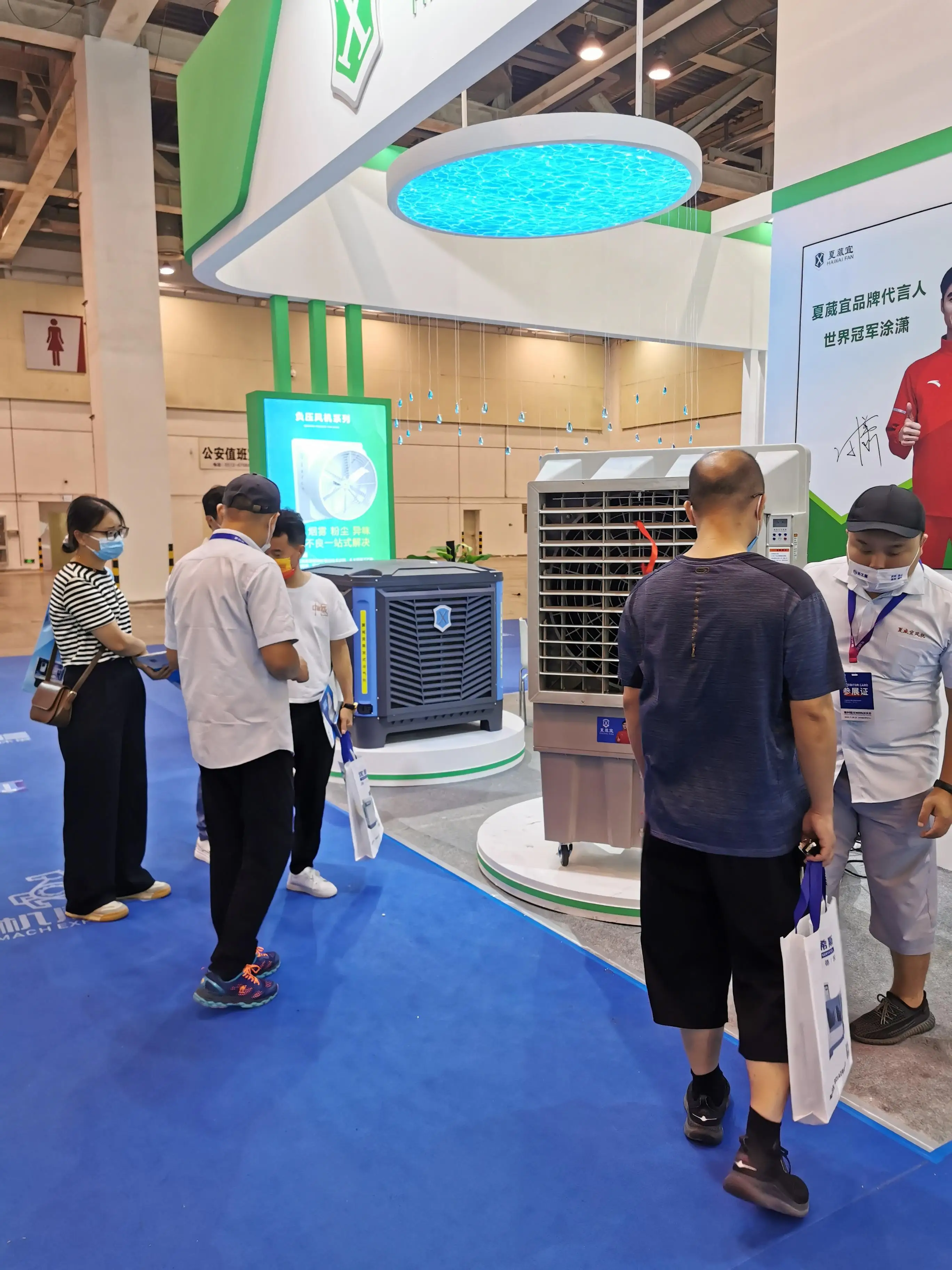 Double Axial Fan Split Unit Portable Evaporative Water Cooler Air Conditioner 20000m3/h