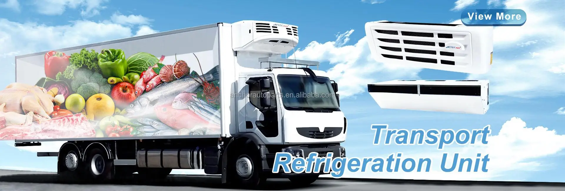 ACTECmax AC.133.158 Pure Electric Front Split 12V 24V Vans Truck Refrigeration Unit R404a 