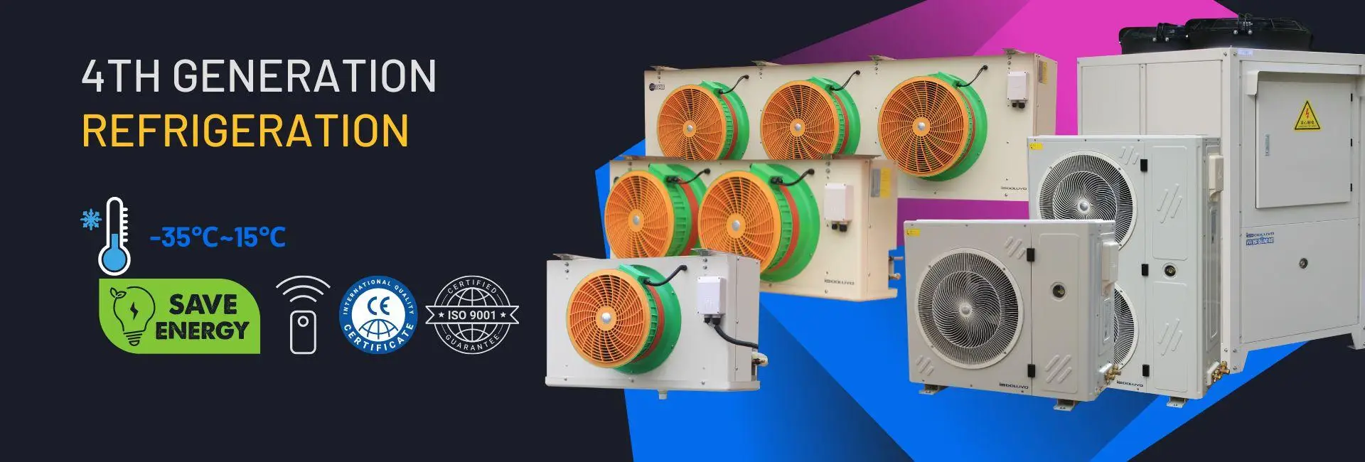 DOLUYO 3HP/4HP Complete Refrigeration System Kit Condensing Unit with Condenser and Evapor