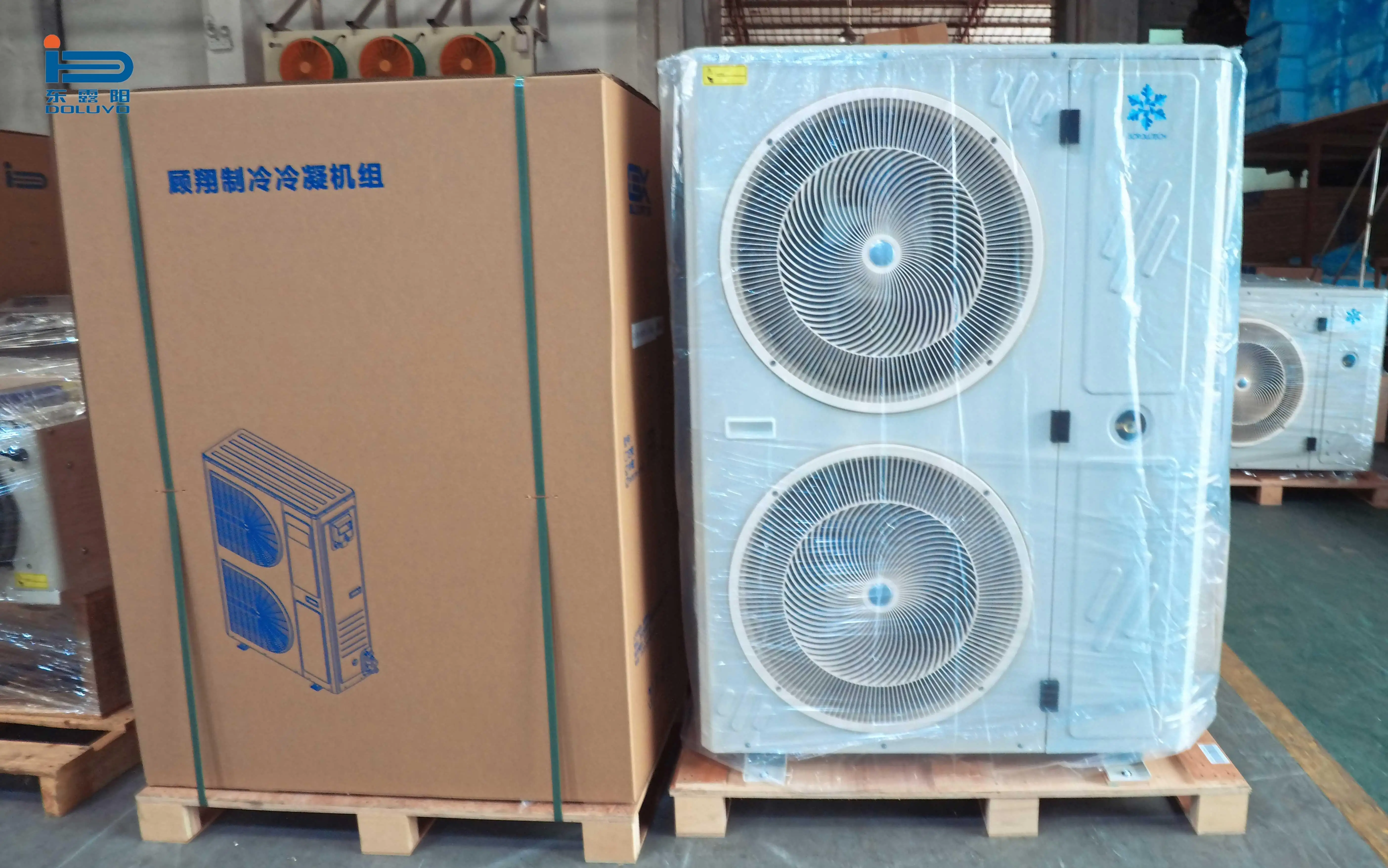 DOLUYO 3HP/4HP Complete Refrigeration System Kit Condensing Unit with Condenser and Evapor
