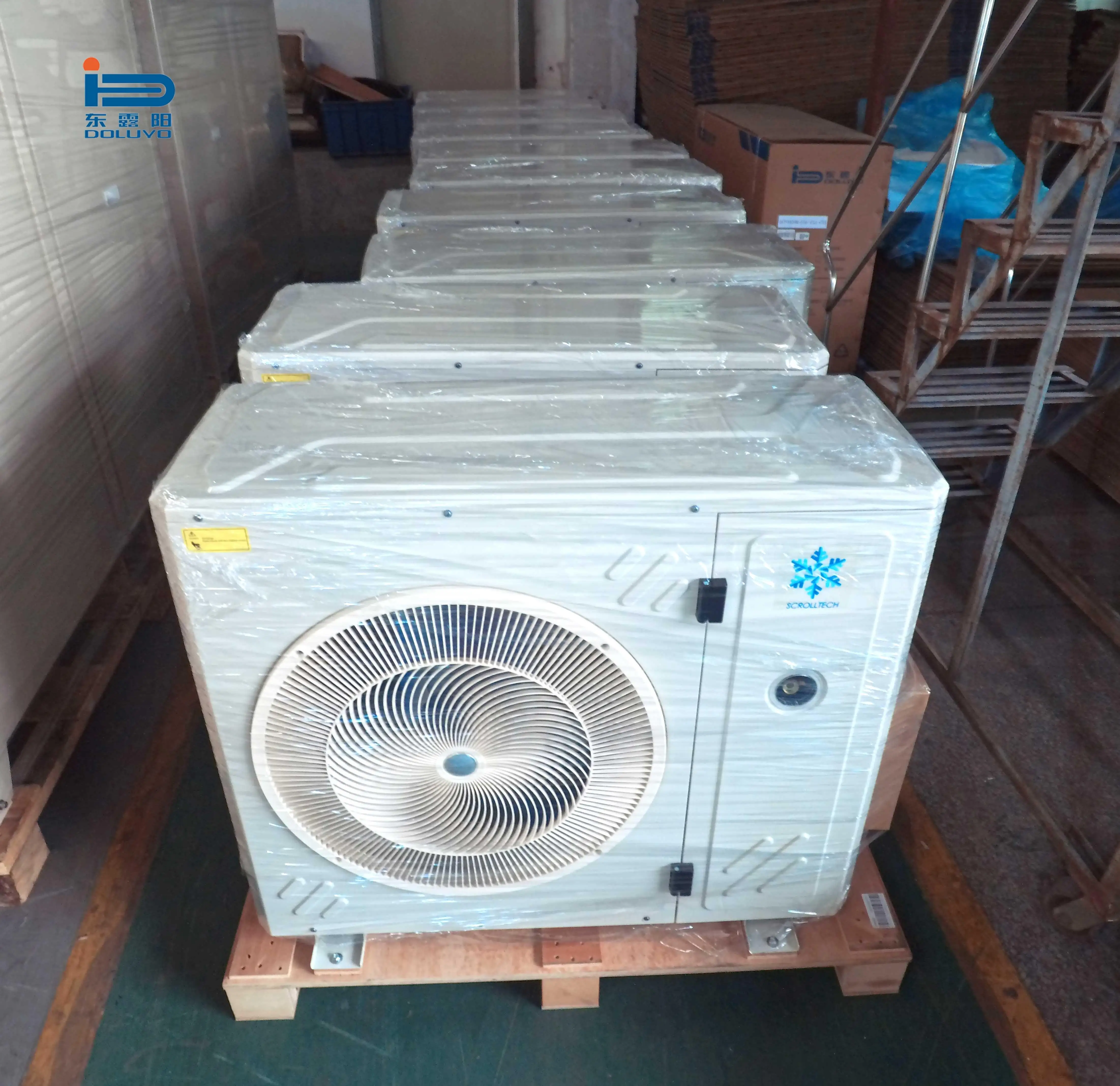 DOLUYO 3HP/4HP Complete Refrigeration System Kit Condensing Unit with Condenser and Evapor