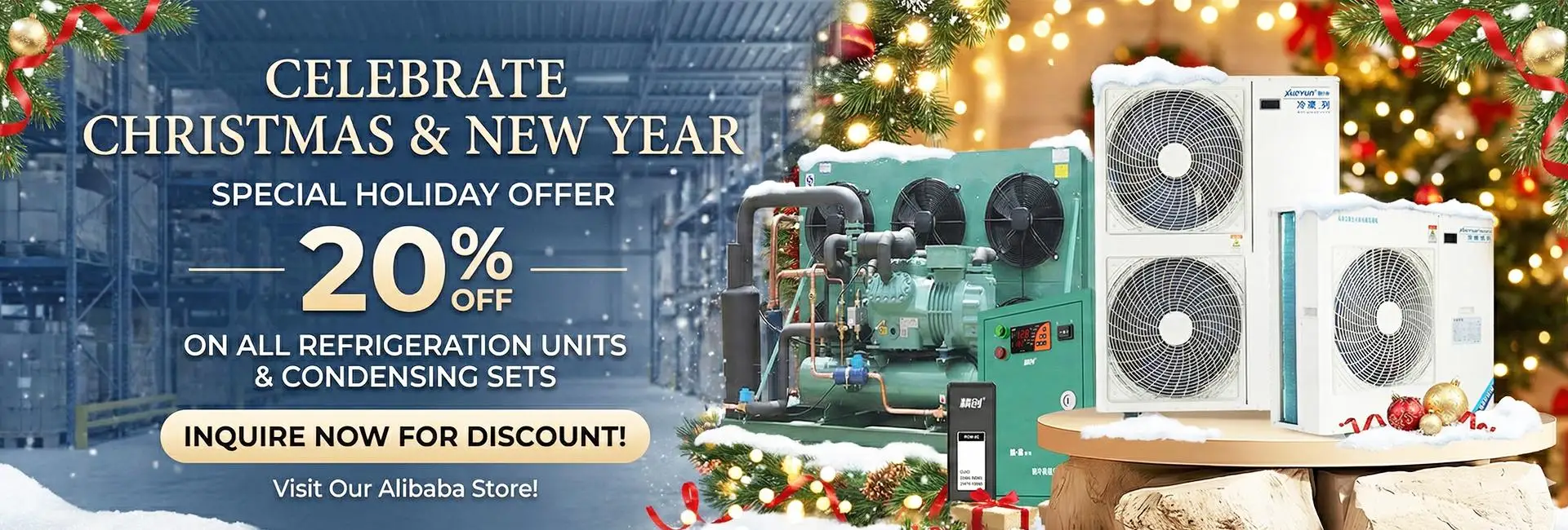 Low Price 5hp Inverter Refrigeration Unit With Unit Cooler for Cold Room and Milk Cooling 