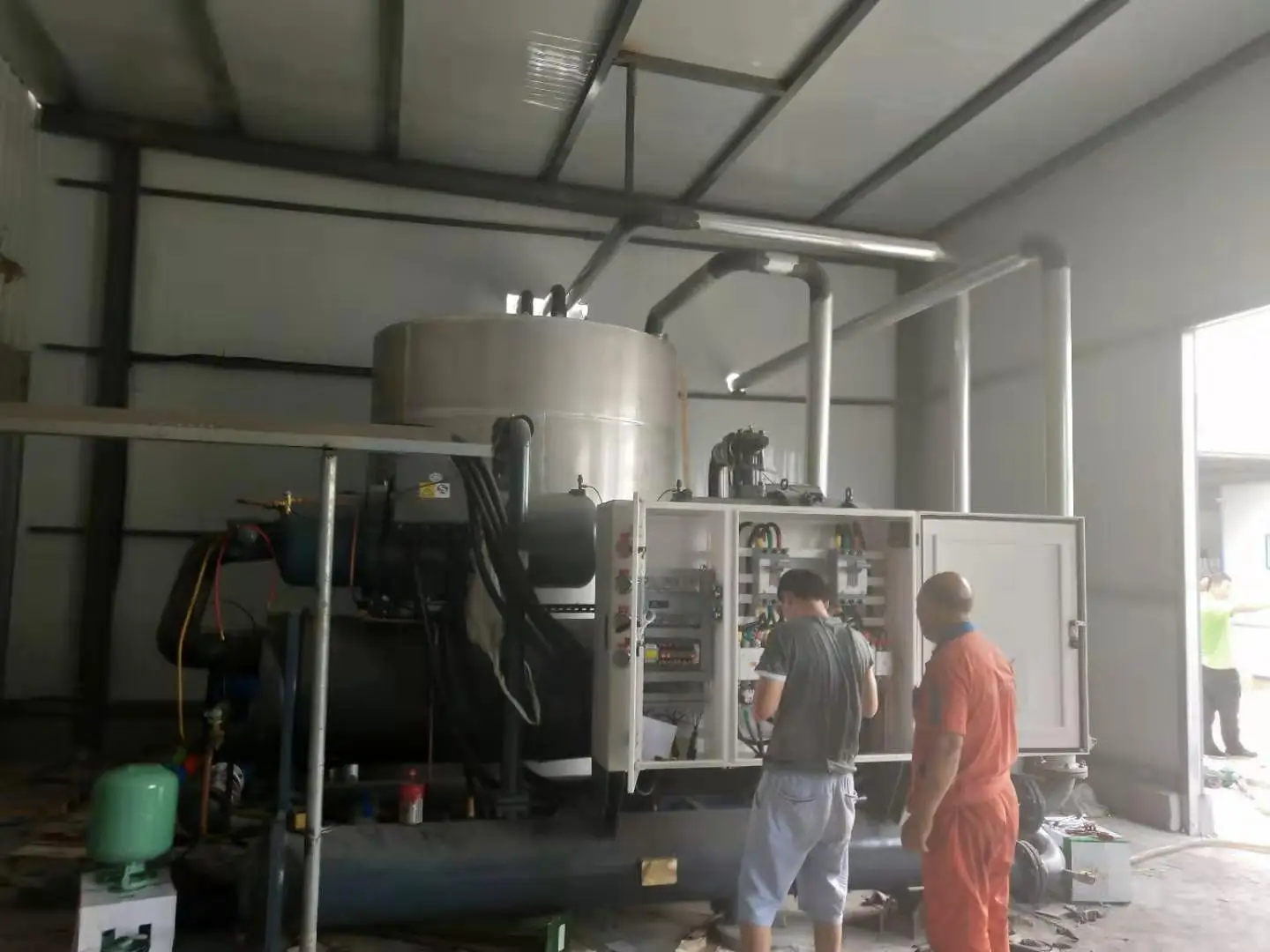 80 Ton Industrial Water Cooled Chiller Cooling Tower Water Chiller Condensing Unit Chiller