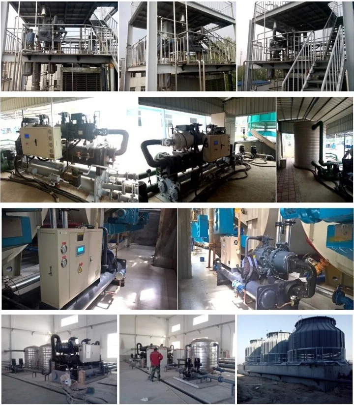80 Ton Industrial Water Cooled Chiller Cooling Tower Water Chiller Condensing Unit Chiller