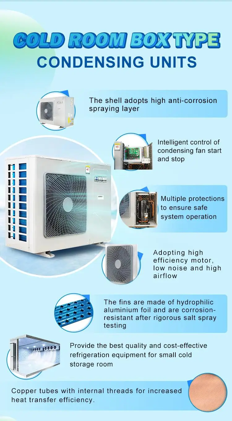 Copeland Compressor 380V Condensing Unit Prices 3hp With Energy Saving for Supermarket or 