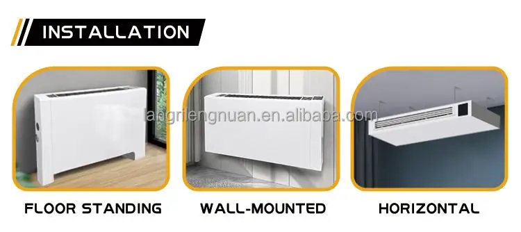 Slim Fan Coil Units for Residential HAVC System Low Noise Inverter Chiller Floor Standing 