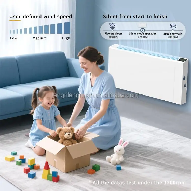 Slim Fan Coil Units for Residential HAVC System Low Noise Inverter Chiller Floor Standing 