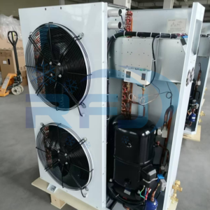 Double Fan Box Type Condensing Unit, Outer Rotor, R404A/R22, 43C Ambient