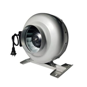 Kiron KD150S2 150mm Circular Inline Duct Fan, Metal, 220/230V