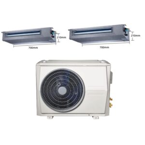 Wall Mounted Mini Split Air Conditioner, Cooling Only, 220V, 620m3/h
