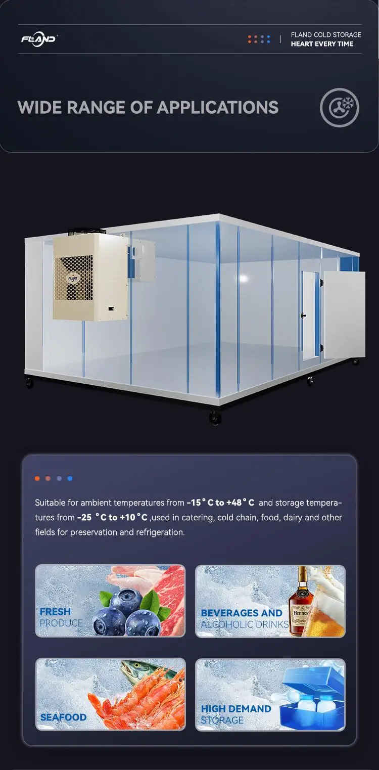 FLAND Compact &amp; Quiet All-in-One Condensing Unit Easy Installation Low Noise