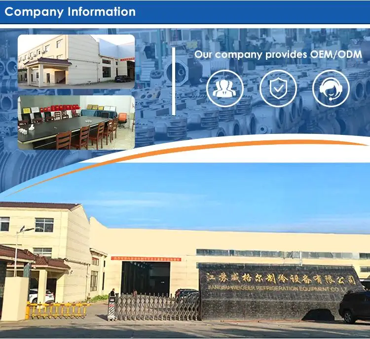 Open Type Blast Freezer Condensing Unit Semi-Hermetic Compressor Refrigeration for Cold Ro