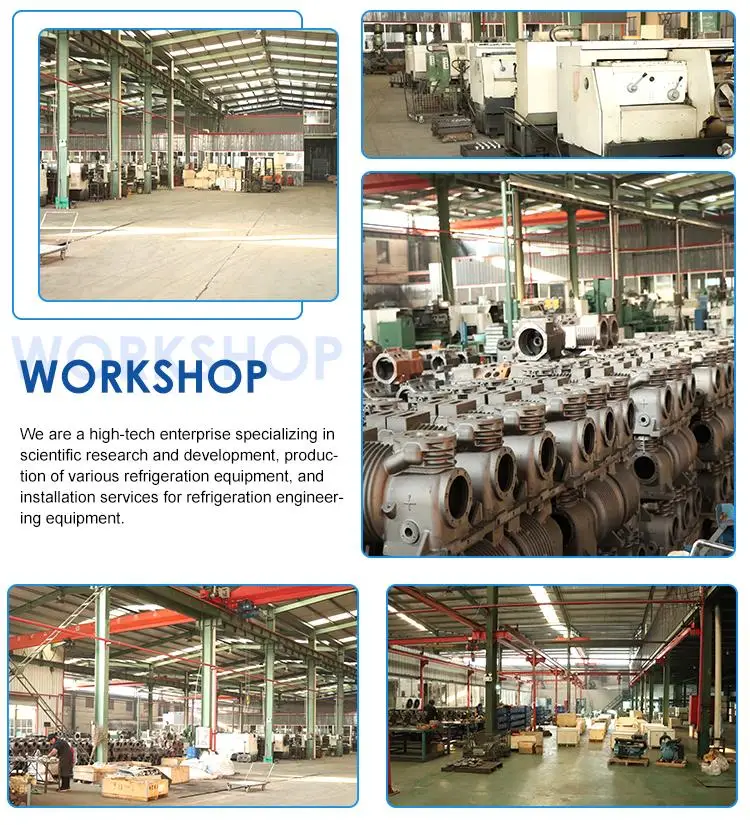 Open Type Blast Freezer Condensing Unit Semi-Hermetic Compressor Refrigeration for Cold Ro