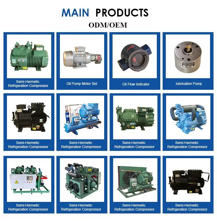 Open Type Blast Freezer Condensing Unit Semi-Hermetic Compressor Refrigeration for Cold Ro