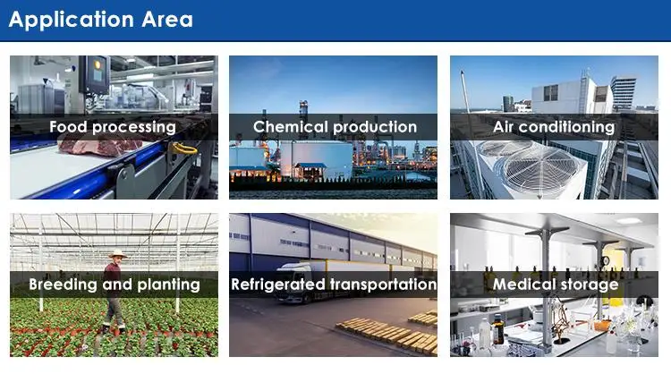 Open Type Blast Freezer Condensing Unit Semi-Hermetic Compressor Refrigeration for Cold Ro