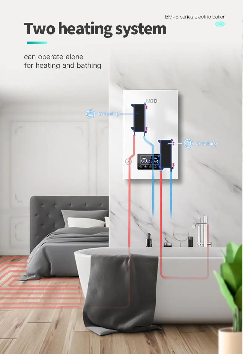Home Appliance Electric Combi Boiler for Central Heating and on Demand Hot Water Electric 