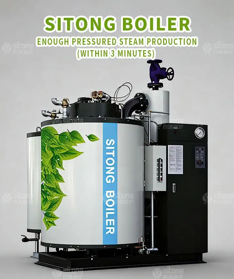 Industrial Low Pressure Water Tube Vertical Steam Boiler 0.4/0.7Mpa 100-4000kg/h High Capa