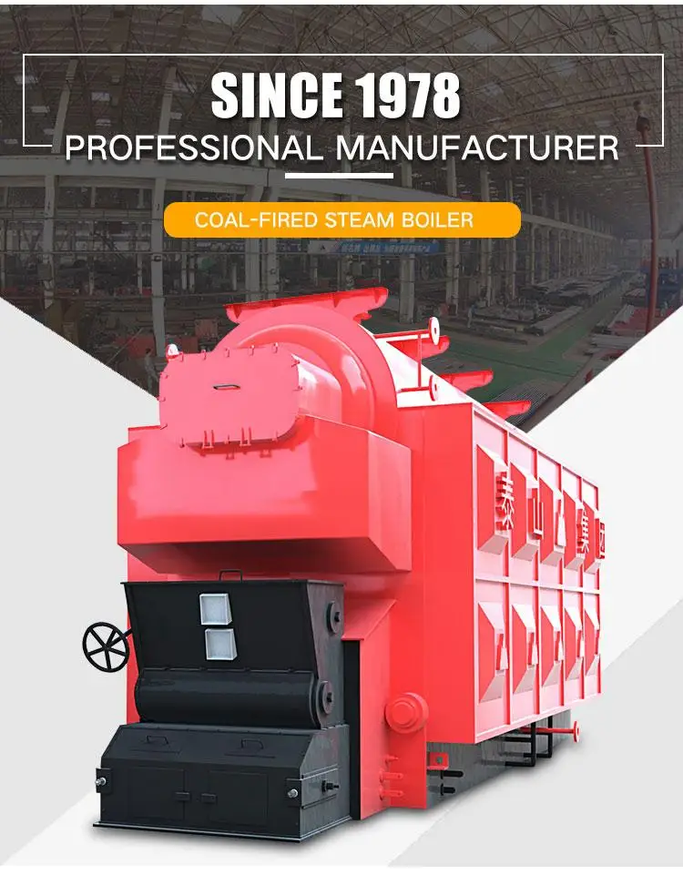 High Efficiency 6 Ton Natural Circulation Fire Tube Horizontal Automatic Coal Fired Steam 