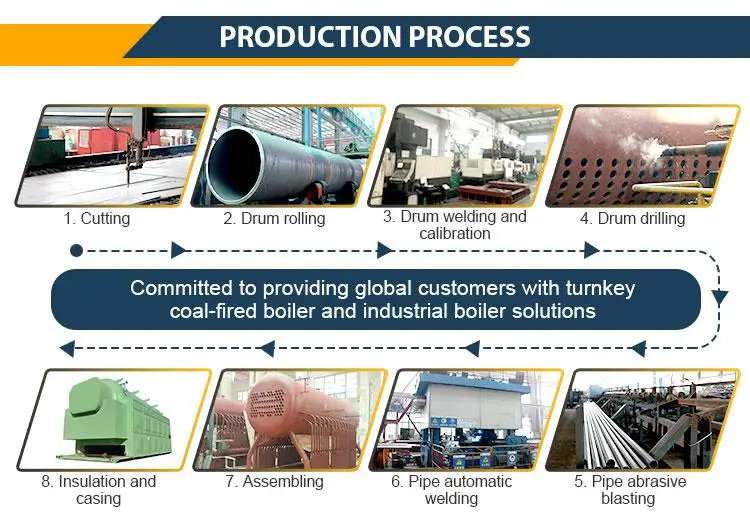 High Efficiency 6 Ton Natural Circulation Fire Tube Horizontal Automatic Coal Fired Steam 