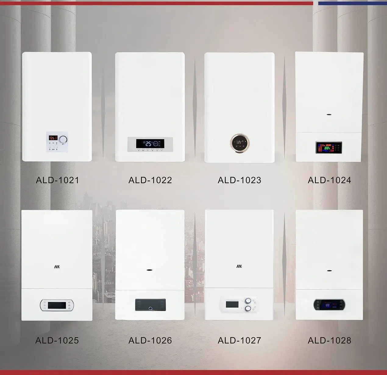 Wall Mounted Wall Hung 2 Heat Exchangers 20KW Combi Gas Boiler
